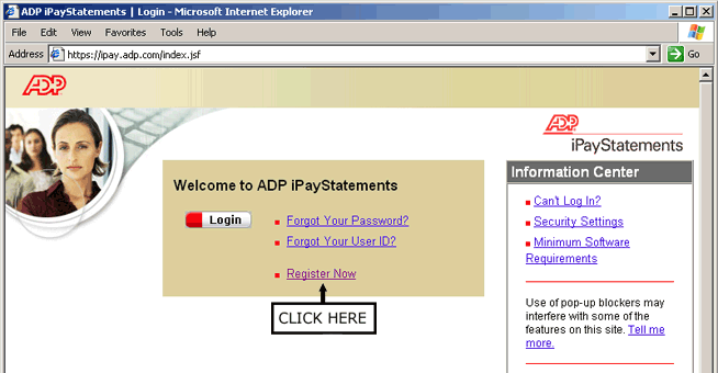 Screenshot of iPayStatements Homepage